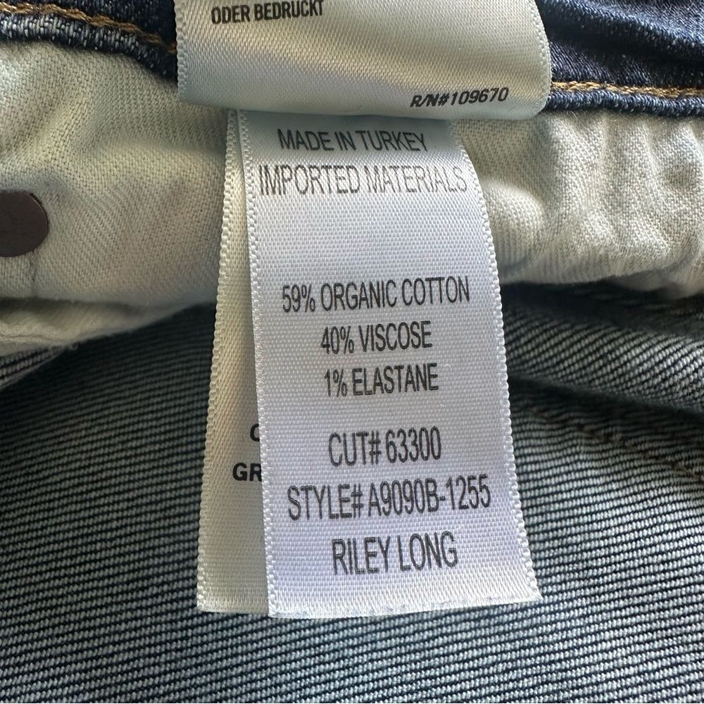 AGOLDE Riley Long Blue Denim Slim Fit Ankle Jeans, 32 - Picture 11 of 11